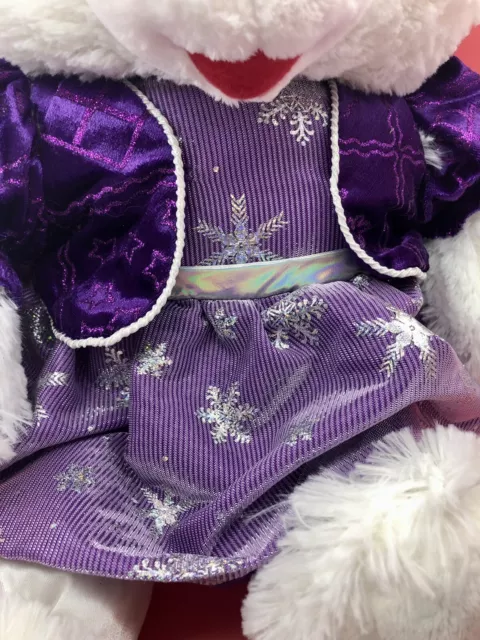 NWT WALMART 20” 2022 White Girl Snowflake Teddy  Bears / Purple Outfit 2