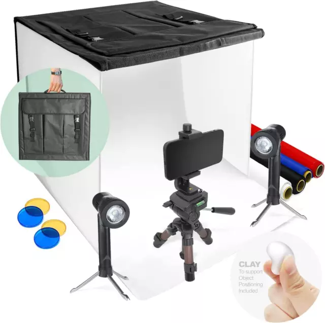 Limostudio 24" X 24" Table Top Photography Light Box, Photo Shooting Tent Kit wi