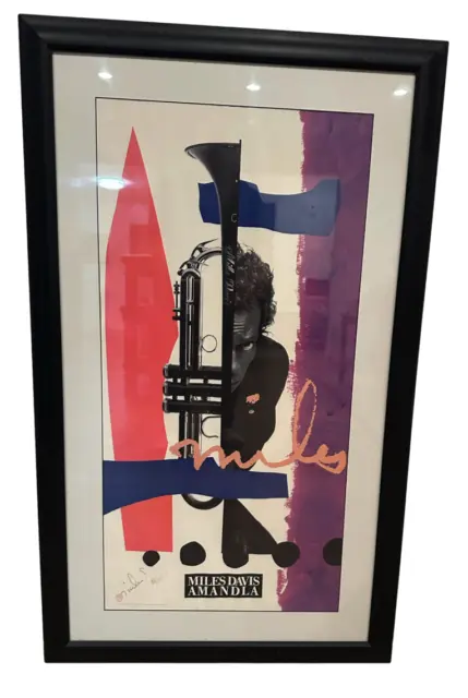 Davis, Miles. (1926–1991): Signed Limited Edition “Amandla” Promo Lithograph