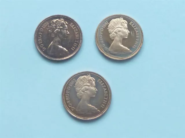 1976 1981 & 1982 1/2ps NEW PENCE / HALF PENCE TYPES