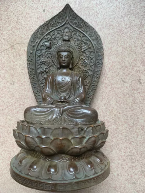 Large Tibetan Bronze Hand Made *Sakyamuni Buddha* Statue