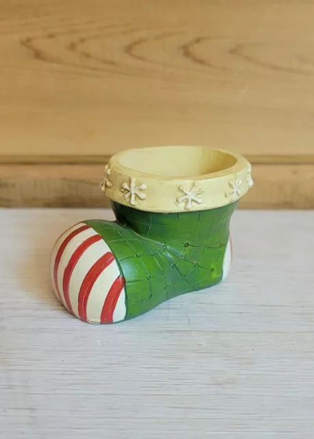Medias de té de Navidad para velas verde