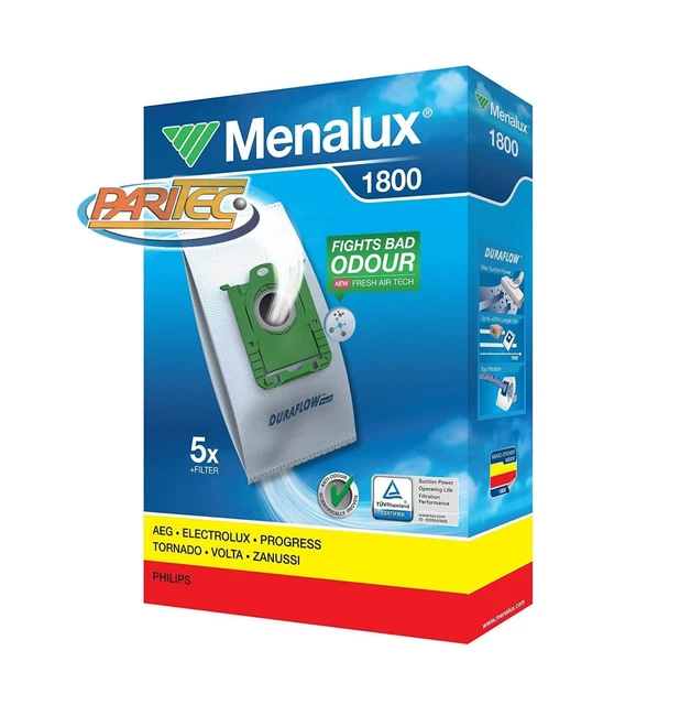 Menalux 1800 900196137 Sacchetti per Traini Aeg, S Bag Cucina (g59) 5pz