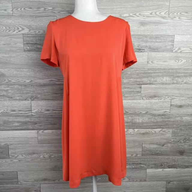 Amanda Uprichard Size Medium Short Sleeve Sundress Dress Coral