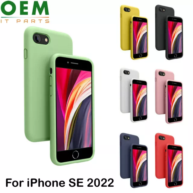 For iPhone SE 2022 Case Liquid Silicone Luxury Thin Soft Phone Cover New