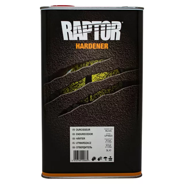 1x UPOL Raptor Hardener 5L Tough Urethene Coating Truck Bed Liner-Trailers