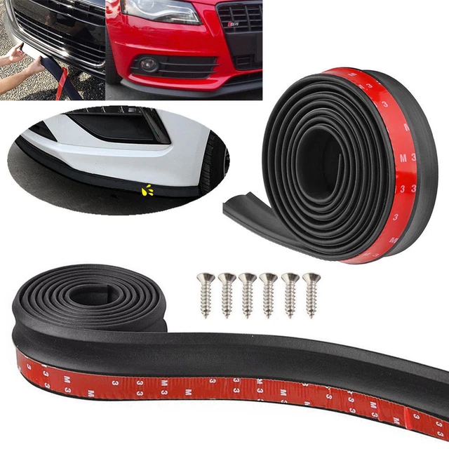 2.5M CAR FRONT Bumper Lip Splitter Body Side Spoiler Protector Rubber