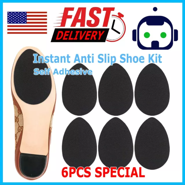 6PCS Anti-Slip Shoes Heel Sole Grip Protector Pads Non-Slip Cushion Adhesive