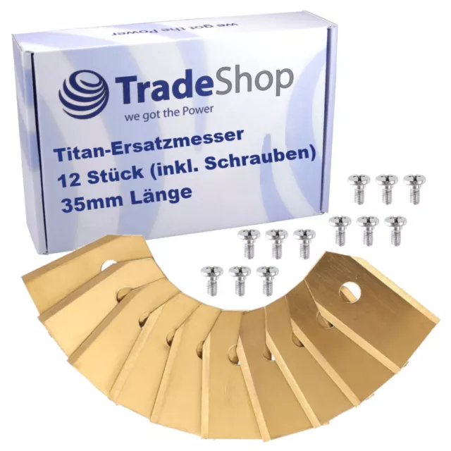 Titan Ersatzklingen 35mm Schrauben Set (12 Stück) für Yardforce HQ18 X60 X100