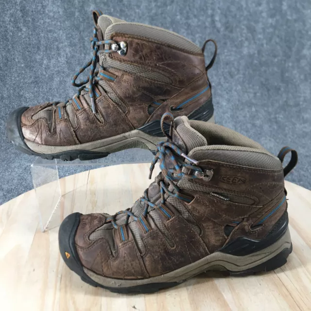 Keen Boots Womens 9.5 Gypsum Slate Mid Trail Hiking Bootie 52019 Brown Leather 2