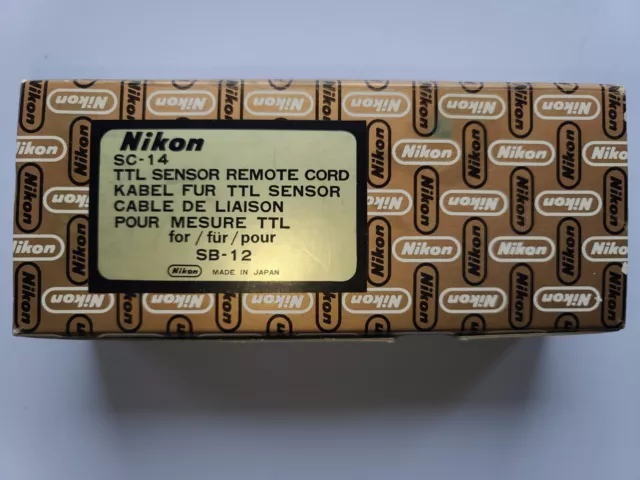 Nikon SC-14 TTL Senor Remote Cord For SB-12 FLASH ON NIKON F2