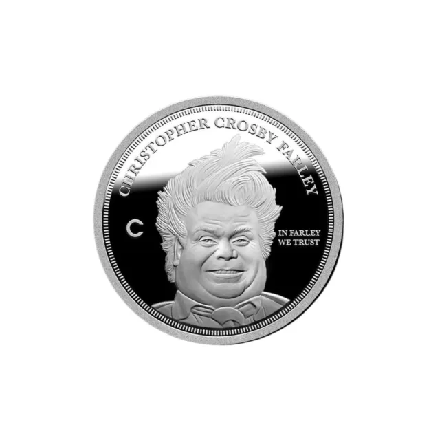 The Chive Rare Coins Chris Farley Ostrich Crest 1 oz Silver Proof #690 & COA