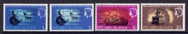 Pitcairn Islands 1967 150th Anniversary Death Admiral Bligh Set of 4 MUH inc Var