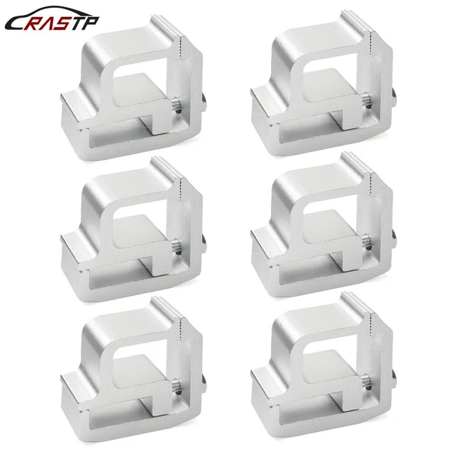 6 X Silver Truck Cap Topper Camper Shell Mounting Clamps Heavy Duty