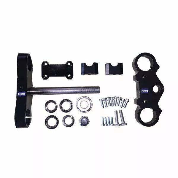 HMParts Up Lado Down Aluminio Yugo Kit Tipo 7 Negro 200mm Moto de Cross Pit Bike