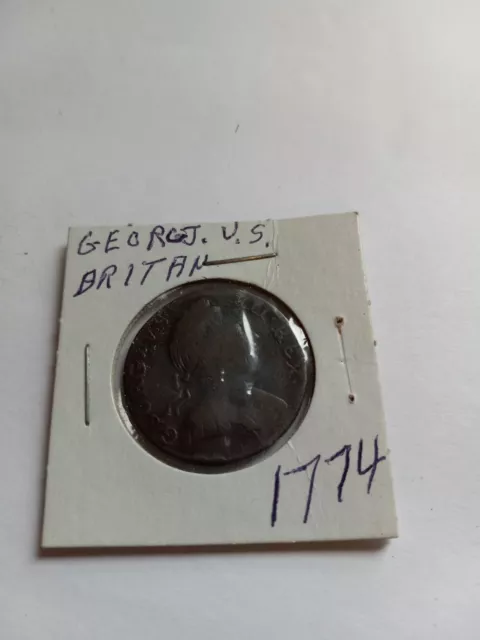 1774 Georgivs III Rex Great Britan Coin Copper?