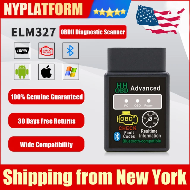 Hum Obd Reader HH OBD ADVANCED OBD Bluetooth scanner reads and clears vehicle faults ...