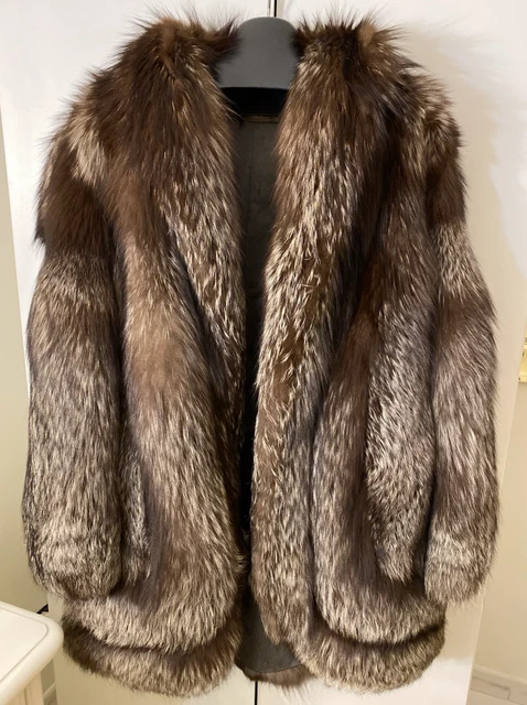 Veste En Fourrure Lapin Il Couturier Giacchina – Taille 42, Noir, Haute Couture, Neuf Sans étiquettes