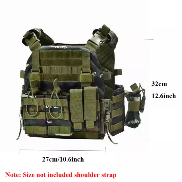 Tactical Assault Vest Military Army Molle Combat Police Airsoft Plate Carrier