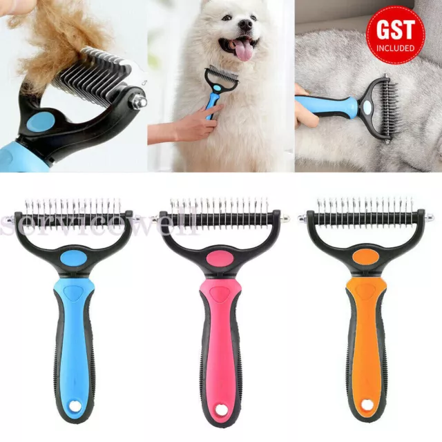 Dog Cat Pet Grooming Comb Brush Undercoat Rake Dematting Deshedding Trimmer Gift
