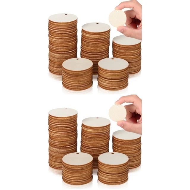 200 piezas astillas redondas de madera recortes adornos rebanadas de Halloween