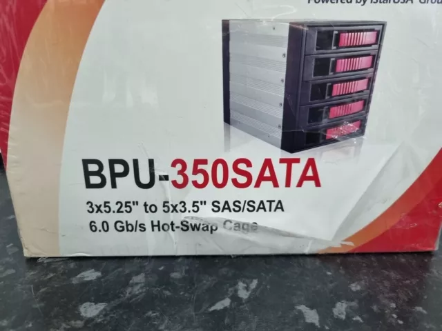 I StarUSA BPU-350SATA 3x 5.25" to 5x 3.5" 2.5" SAS SATA 6 Gbps HDD SSD Hot-swap 2