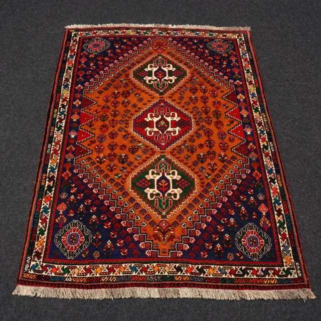 Orient Teppich Afschar 156 x 120 cm Schiraz Nomaden Perserteppich Handgeknüpft