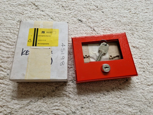RS 225-631 Armadietto chiavi di emergenza in vetro 15 x 12 cm e 2 chiavi *nuovo*