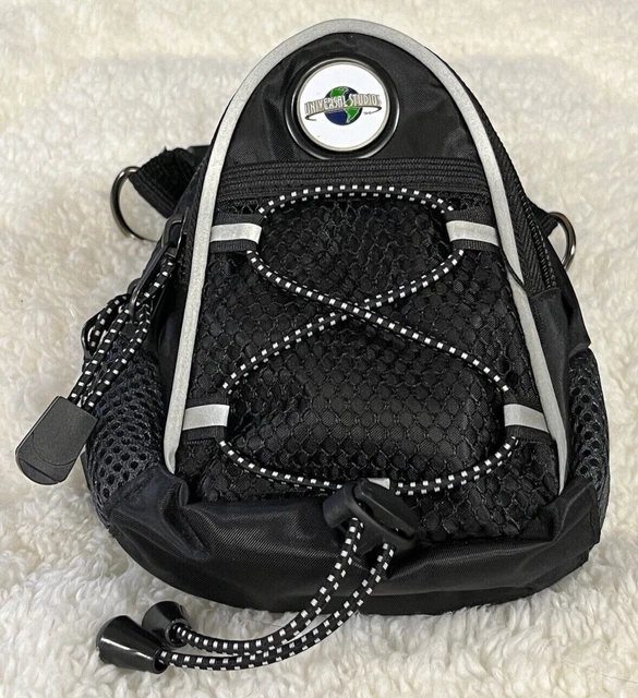 Universal Studios Black Mini Day Pack Clip Bag Adjustable Straps Florida Calif. Universal Studios Black Mini Day Pack Clip Bag Adjustable Straps Florida Calif.