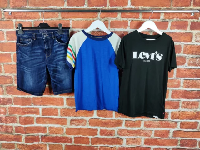 Boys Bundle Age 9-10 Years Boden Levi's Next Navy Denim Shorts T-Shirt Set 140Cm