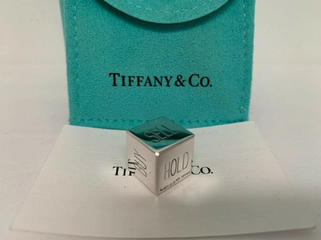 TIFFANY CO Sterling Silver Buy Sell Hold Solid Cube Dice Die