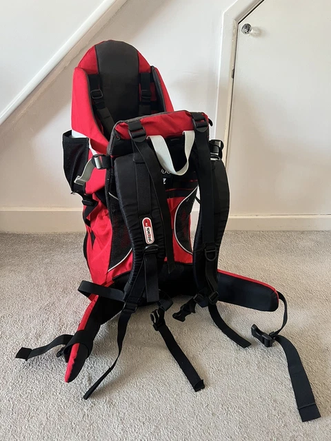PHIL TEDS Metro Backpack Carrier RED BLACK 3 mths to 4
