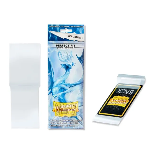 Dragon Shield Standard Perfect Fit Sealable Sleeves - Clear  (100)