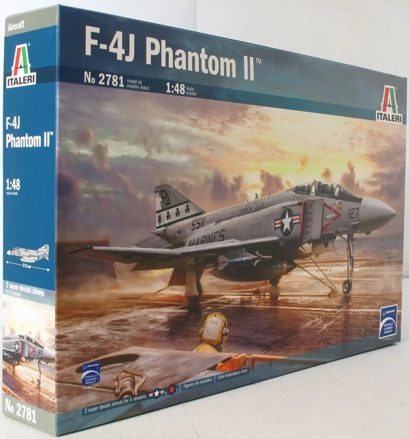 Maquette Italeri F-4J Phantom II, échelle 1:48, Kit IT2781, Neuf, Avion Militaire