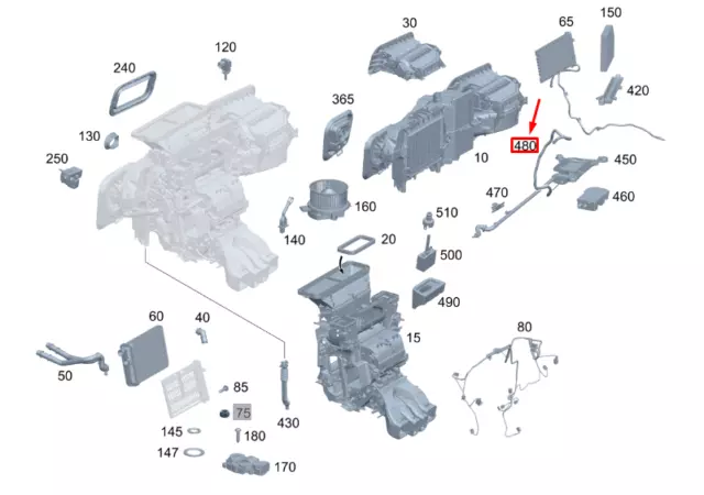 Neuf Mercedes-Benz Gle W167 Ligne De Tuyau De Chauffage Lhd A1678003600 Original