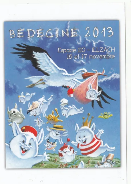 carte postale BEDECINE 2013 Illzach Festival de bande dessinée avec l'affiche