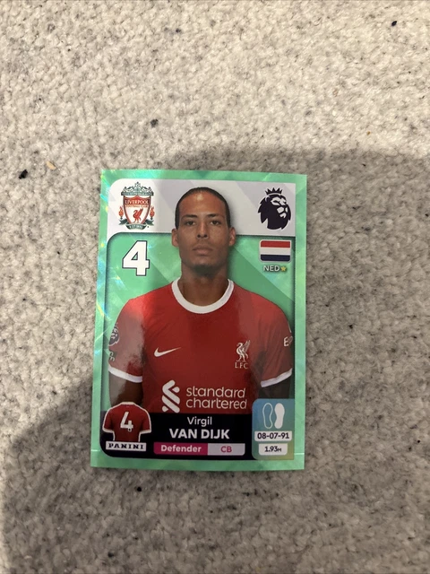 Parallel Panini Sticker 2024 PANINI PREMIER League Stickers VIRGIL VAN DIJK Green Parallel £4. ...