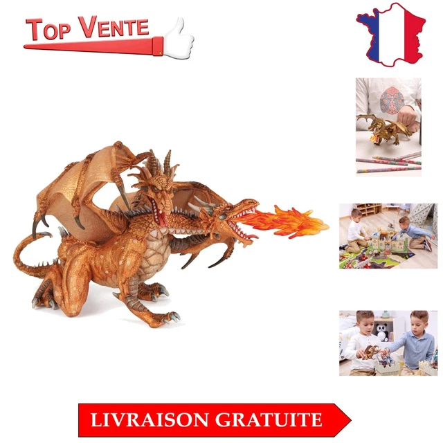 Figurine Vintage Dragon à Deux Têtes Delavennat - Série A-1 - Style MOTU/Blackstar - Occasion