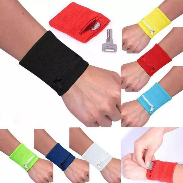 Pocket Running Travel Sports Wristband With Zipper Sports Bag Wrist Purse Bag