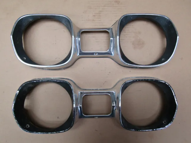 1967 Oldsmobile Cutlass Left Right Headlight Bezel Set