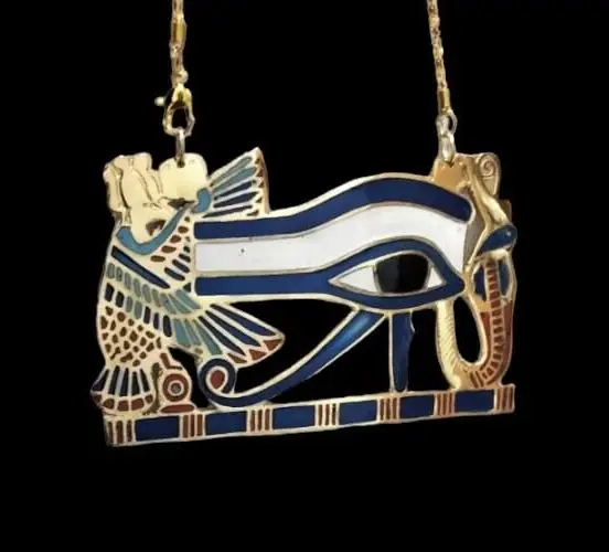 A rare Eye of Horus amulet necklace from ancient Egyptian antiquities