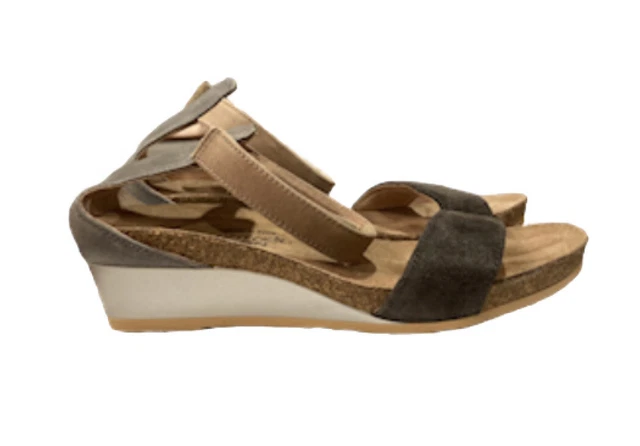 Naot Pixie Sandals Low Cork Wedge Shoes Womens 5-5.5 / EU 36