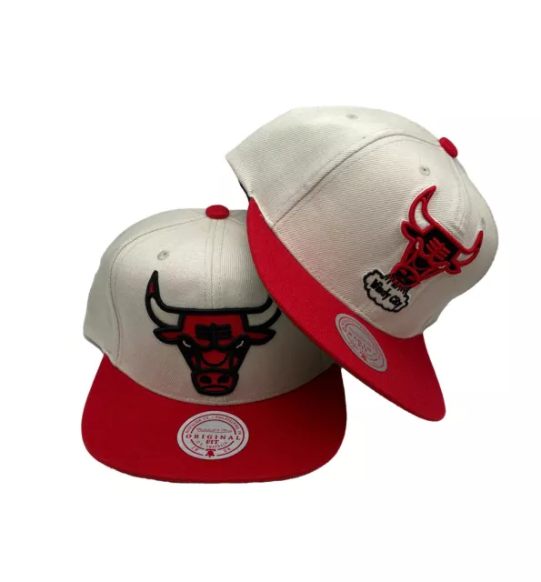 Chicago Bulls Mitchell & Ness Hardwood Classics Natural XL Snapback Hat -  Cream