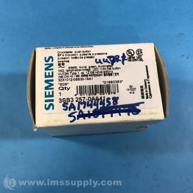 Siemens 3SB3 257-0AA41 Push Button Unit FNOB