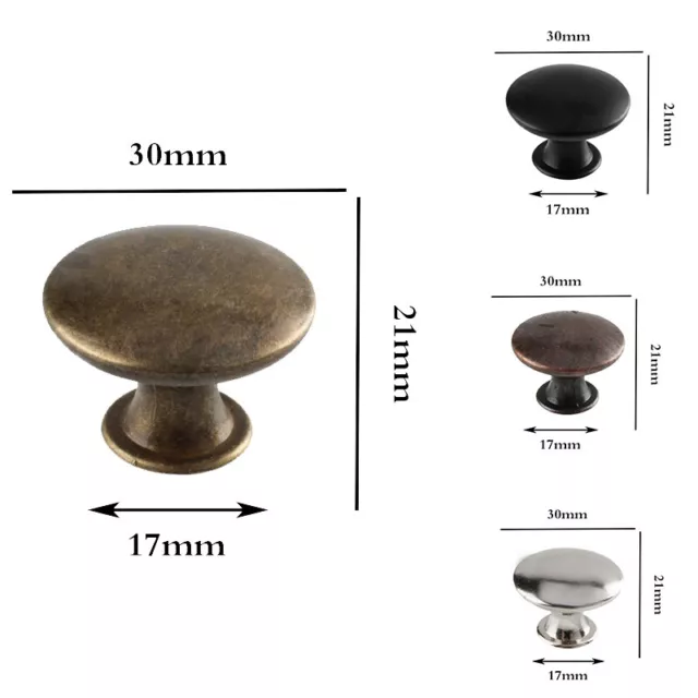 1pc Furniture Pull Handles Round Kitchen Cupboard Door Drawer Unit Cabinet Knobs