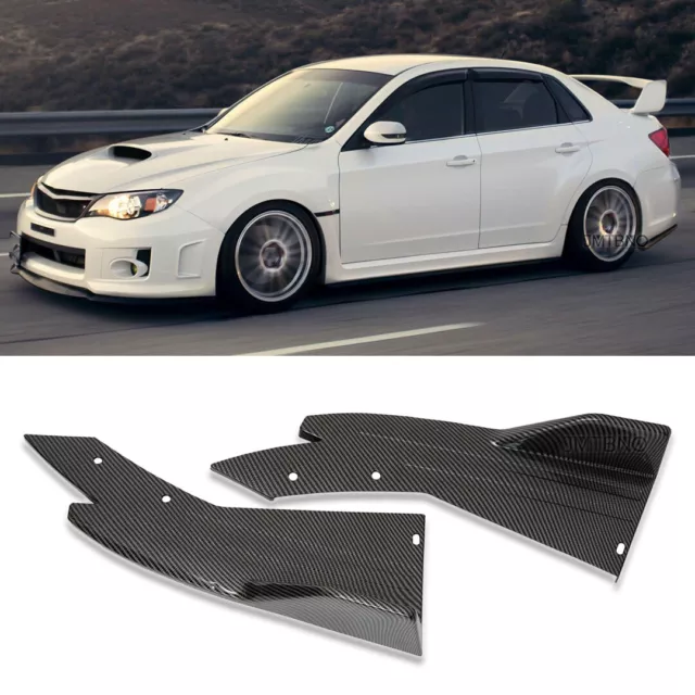 Rear Bumper Lip Splitter Diffuser Canard Carbon Fiber For Subaru Impreza WRX STI