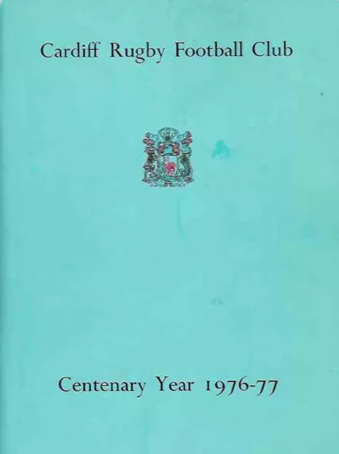 Cardiff Rfc Centenary 1876-1976 Welsh Rugby Brochure Wales History Of Club