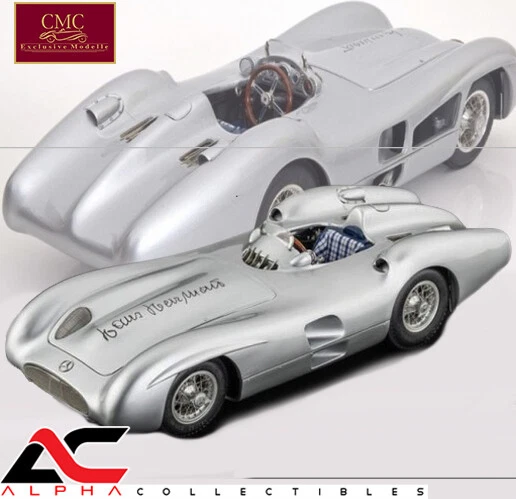 CMC 1/18 Mercedes Benz W196R 1954/55 - Diecast Argent, Modèle De Collection (Occasion)