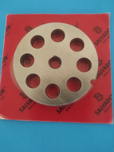 #12 Stainless Steel Grinder Plate 1/2" holes Diameter 2 3/4"