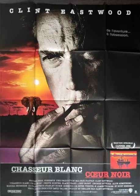 Affiche cinéma " Chasseur blanc coeur noir " 120x160cm/Clint Eastwood/1990